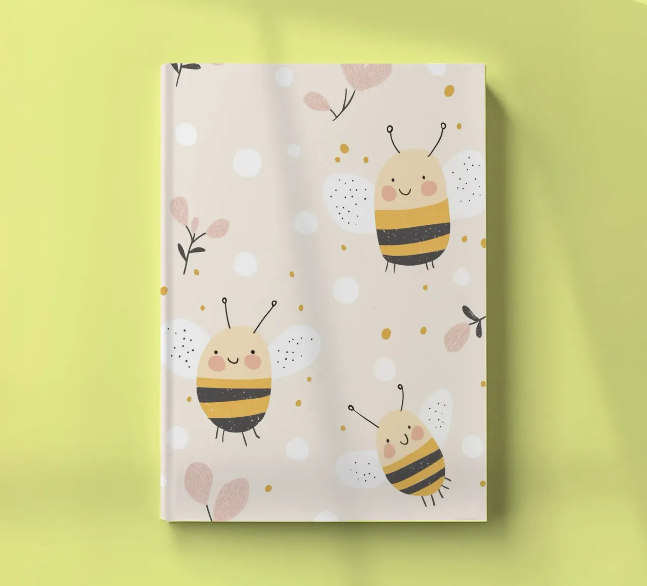 Bumble Bee Print For Nursery notebook by Little Lola