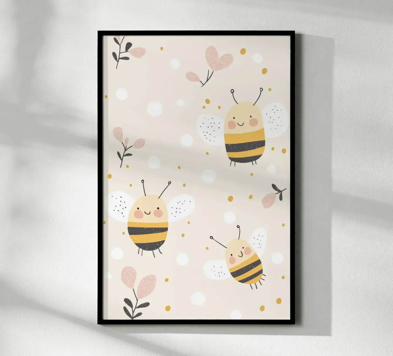 Stampa Bumble Bee per la cameretta poster con telaio in alluminio da Little Lola