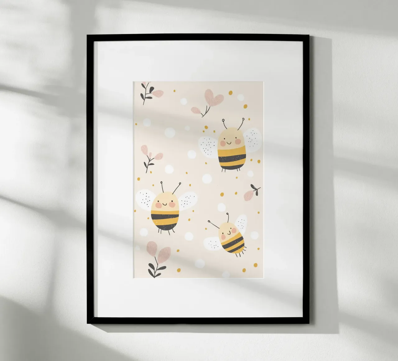 Stampa Bumble Bee per la cameretta poster con telaio in alluminio da Little Lola