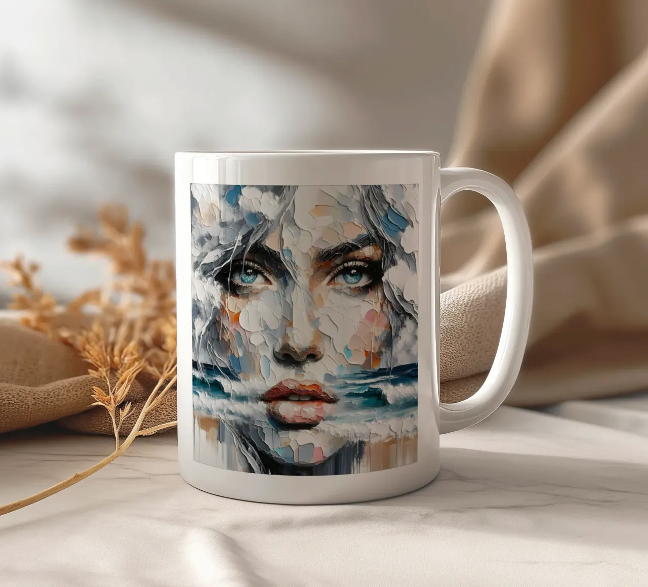 RITRATTO IN MARE tazza in ceramica da ARTOMATIC
