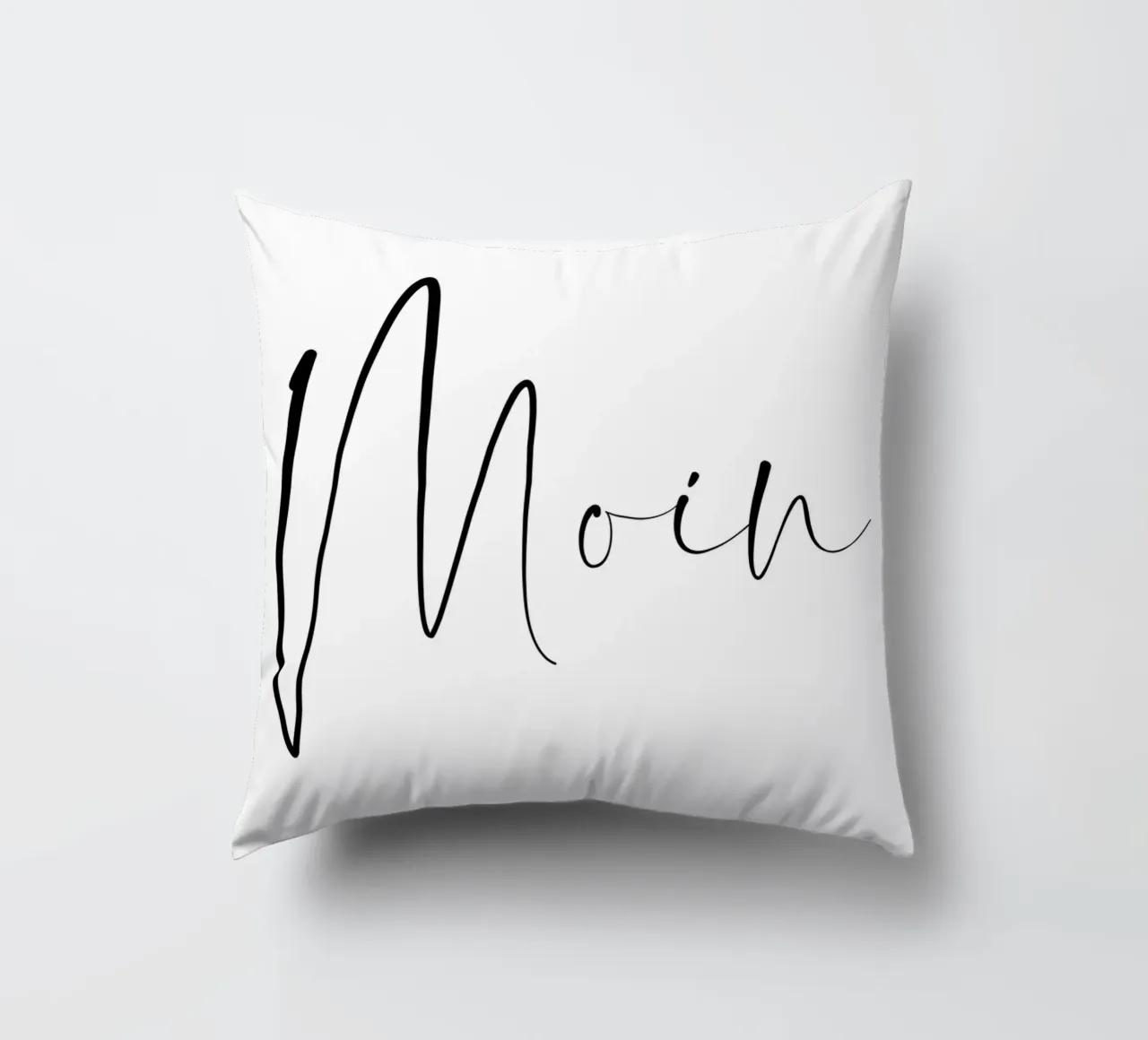Moin - Schreibschrift Kissen von BAINAI
