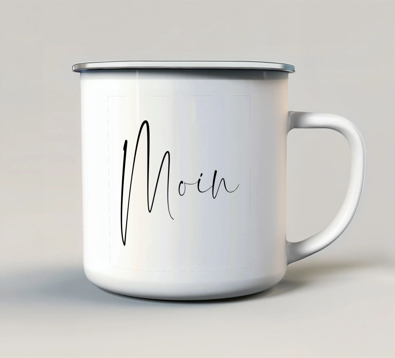 Moin - Schreibschrift tazza in smalto da BAINAI