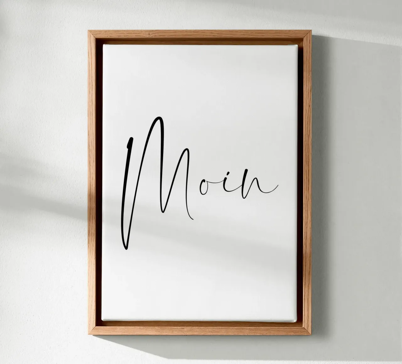 Moin - Schreibschrift canvas van BAINAI