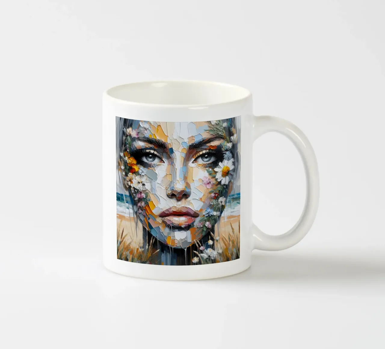 RITRATTO DI UNA GIORNATA IN SPIAGGIA tazza in ceramica da ARTOMATIC