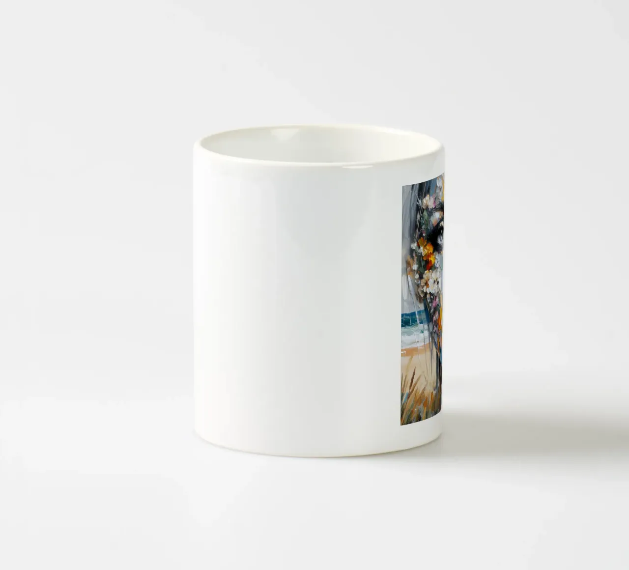 RITRATTO DI UNA GIORNATA IN SPIAGGIA tazza in ceramica da ARTOMATIC