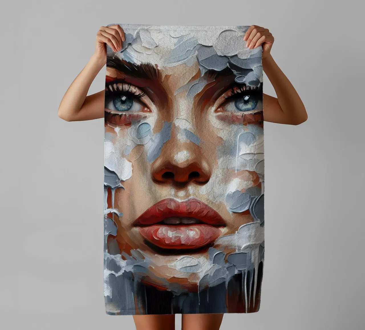 Head In The Clouds Portrait towel by ARTOMATIC