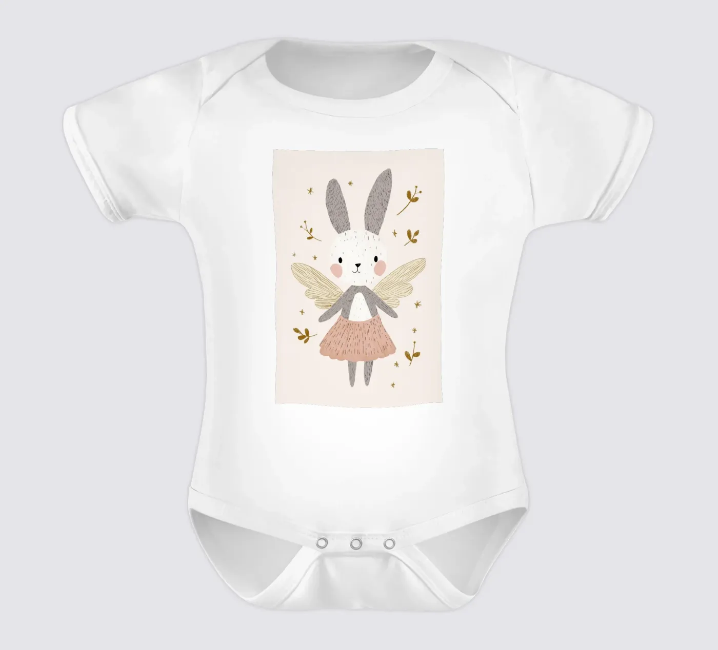 Coniglietto Ballerina Fata da parete, stampa per cameretta per bambini body neonato maniche corte da Little Lola