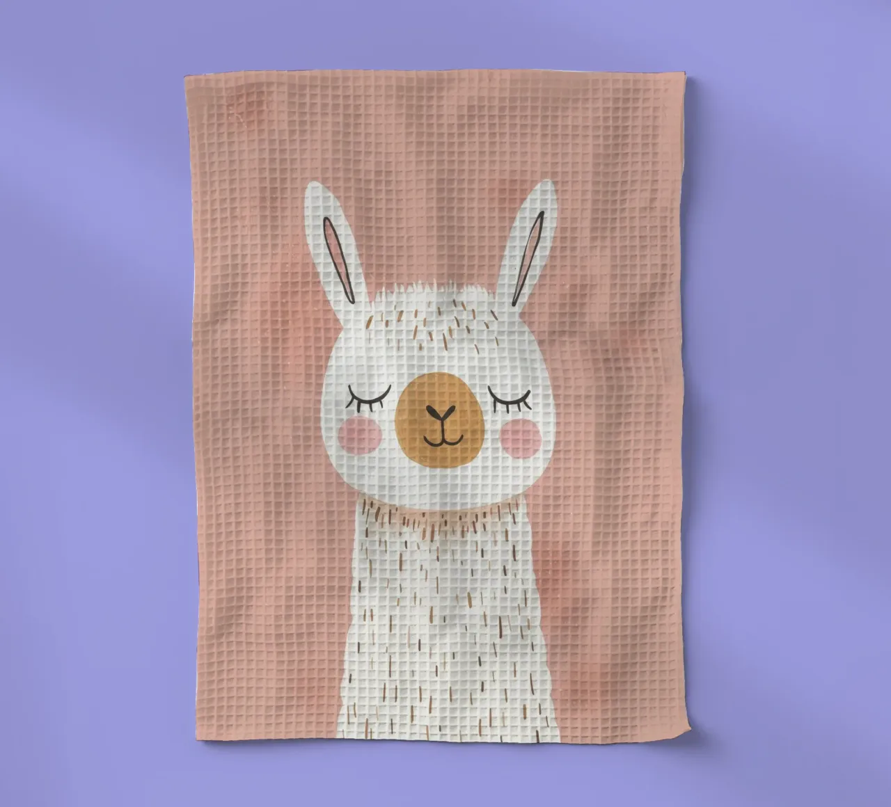Poster con lama rosa per la cameretta dei bambini, stampa rosa per bambini canovaccio da cucina da Little Lola