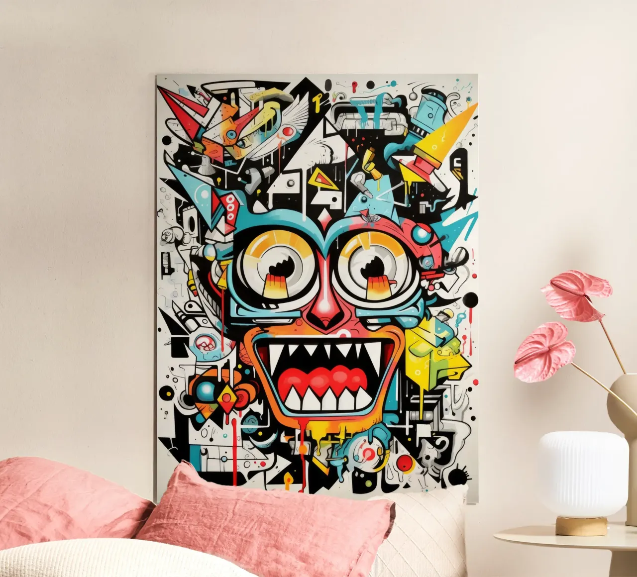 animali graffiti poster con telaio in plastica da Art Digital Visuel