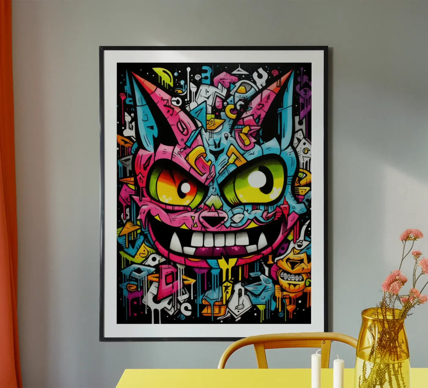 graffiti animals poster by BZH TRAVEL PRINT