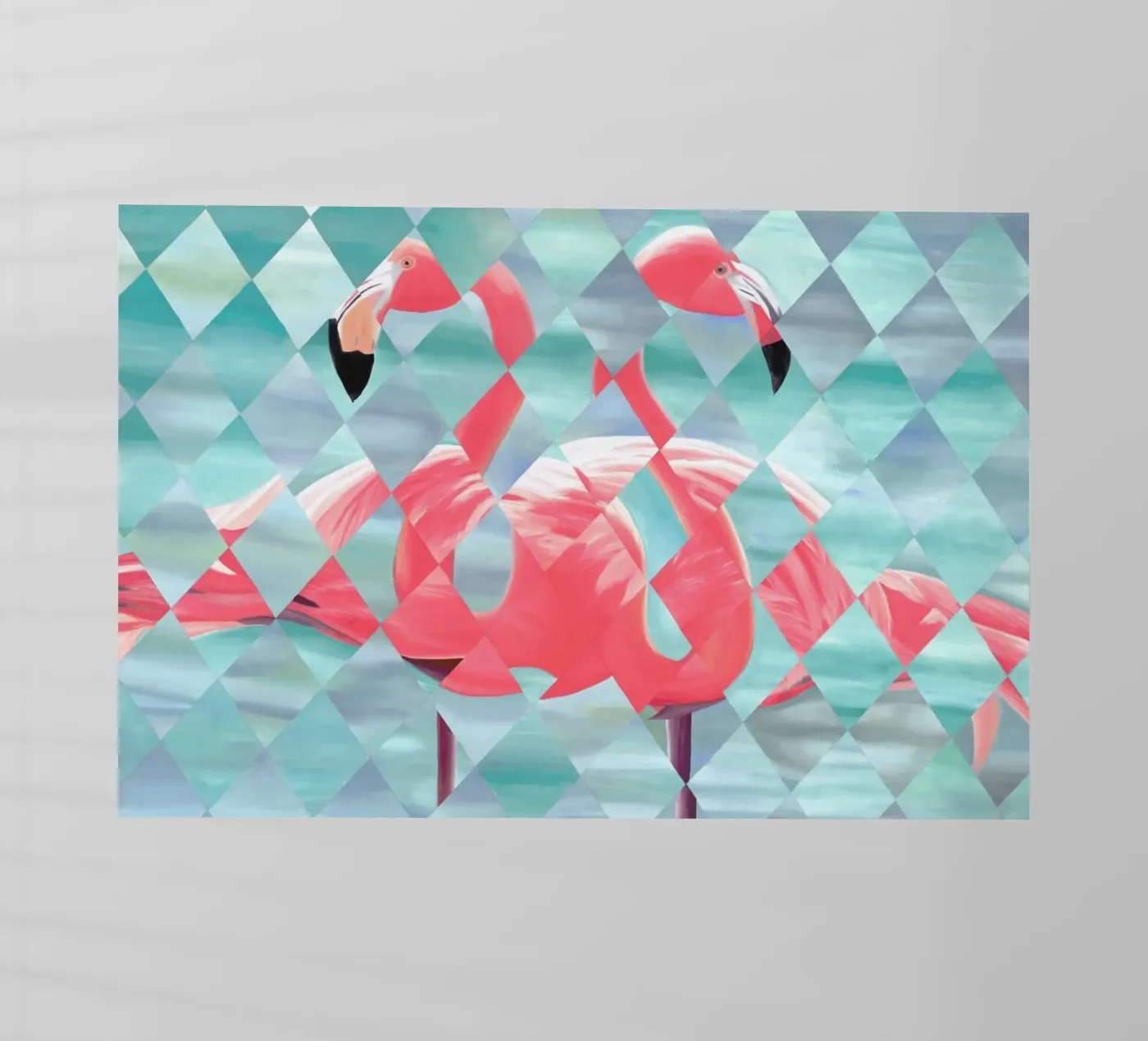 Flamingo backlit folie van Allison Chaplin