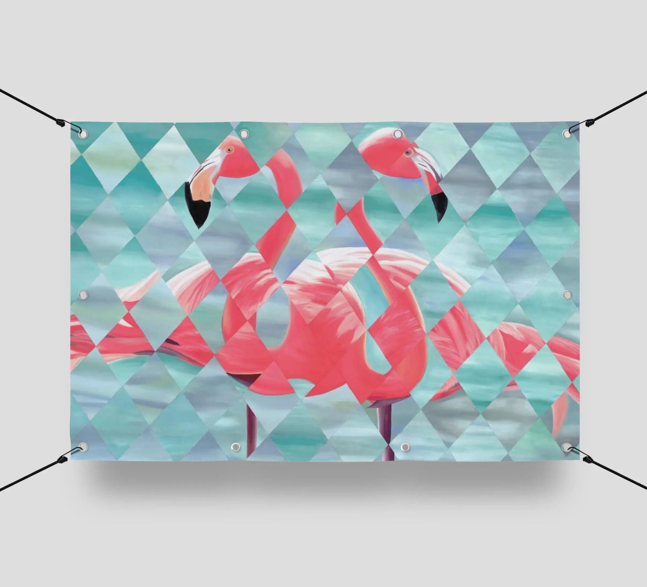 Flamingo telo in pvc da Allison Chaplin