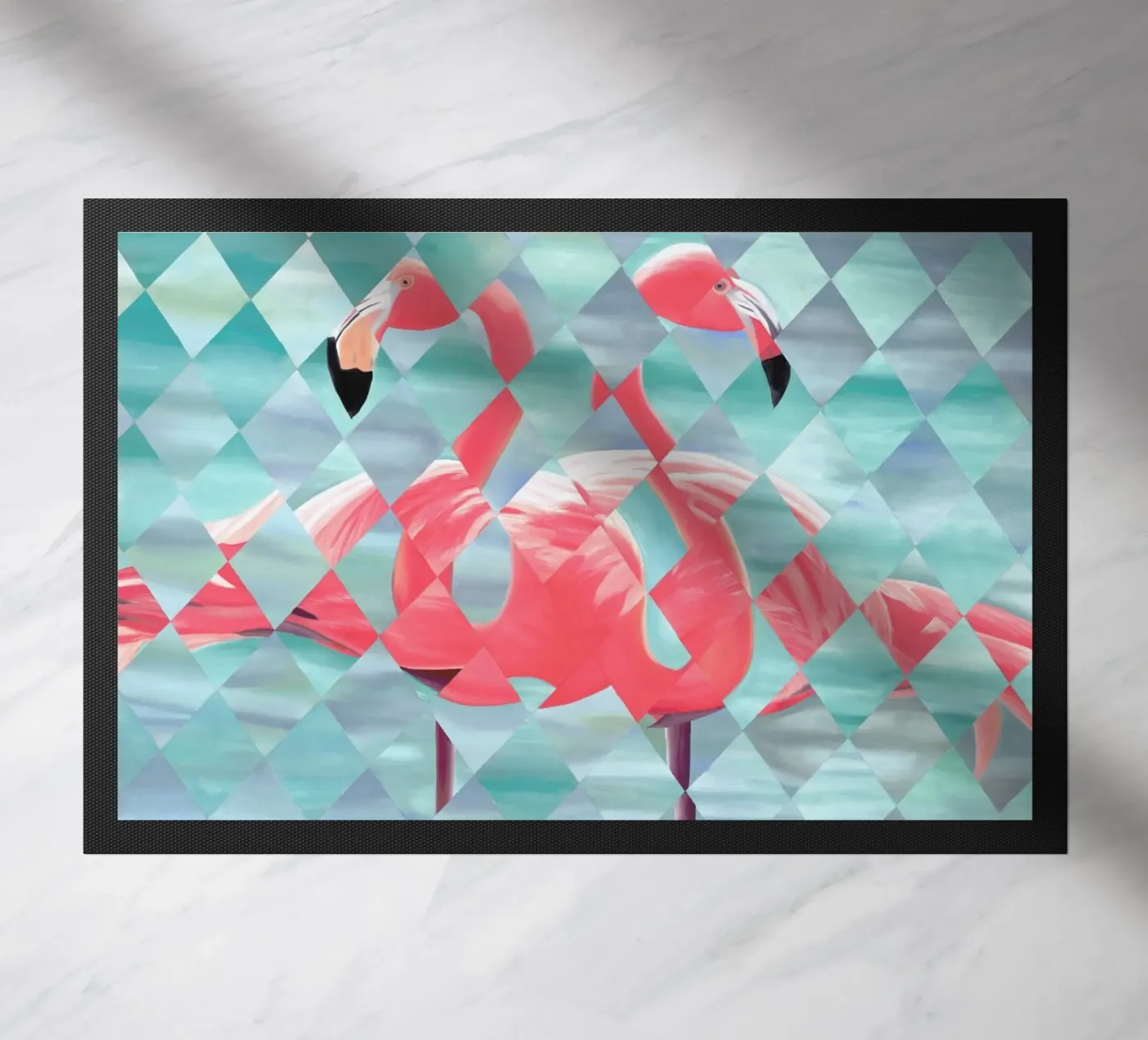 Flamingo deurmat van Allison Chaplin