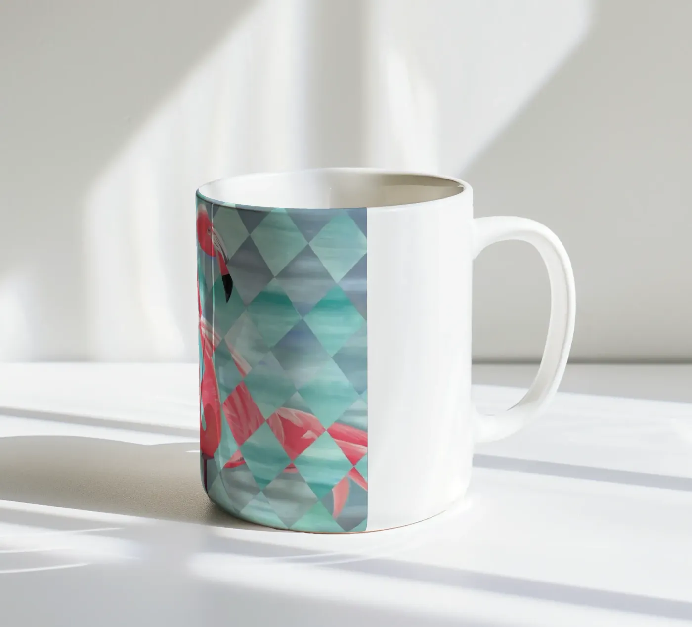 Flamingo ceramic mug by Allison Chaplin