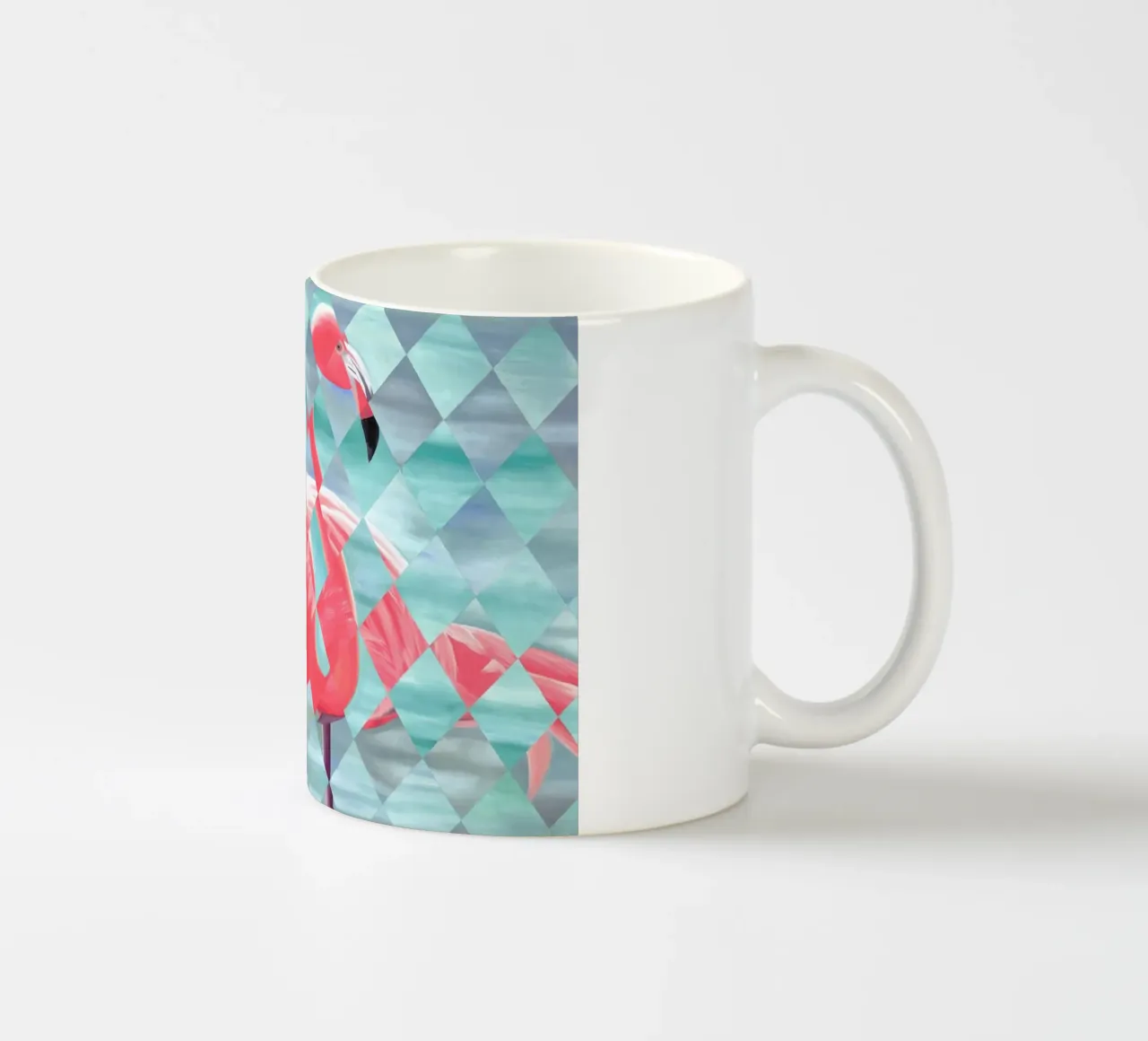 Flamingo ceramic mug by Allison Chaplin