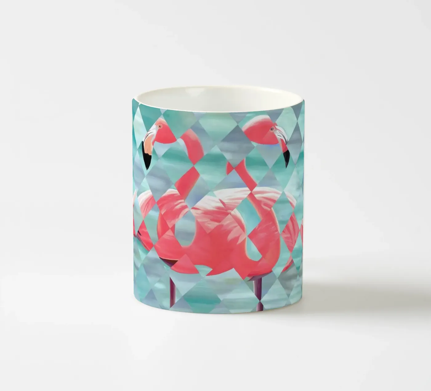Flamingo ceramic mug by Allison Chaplin