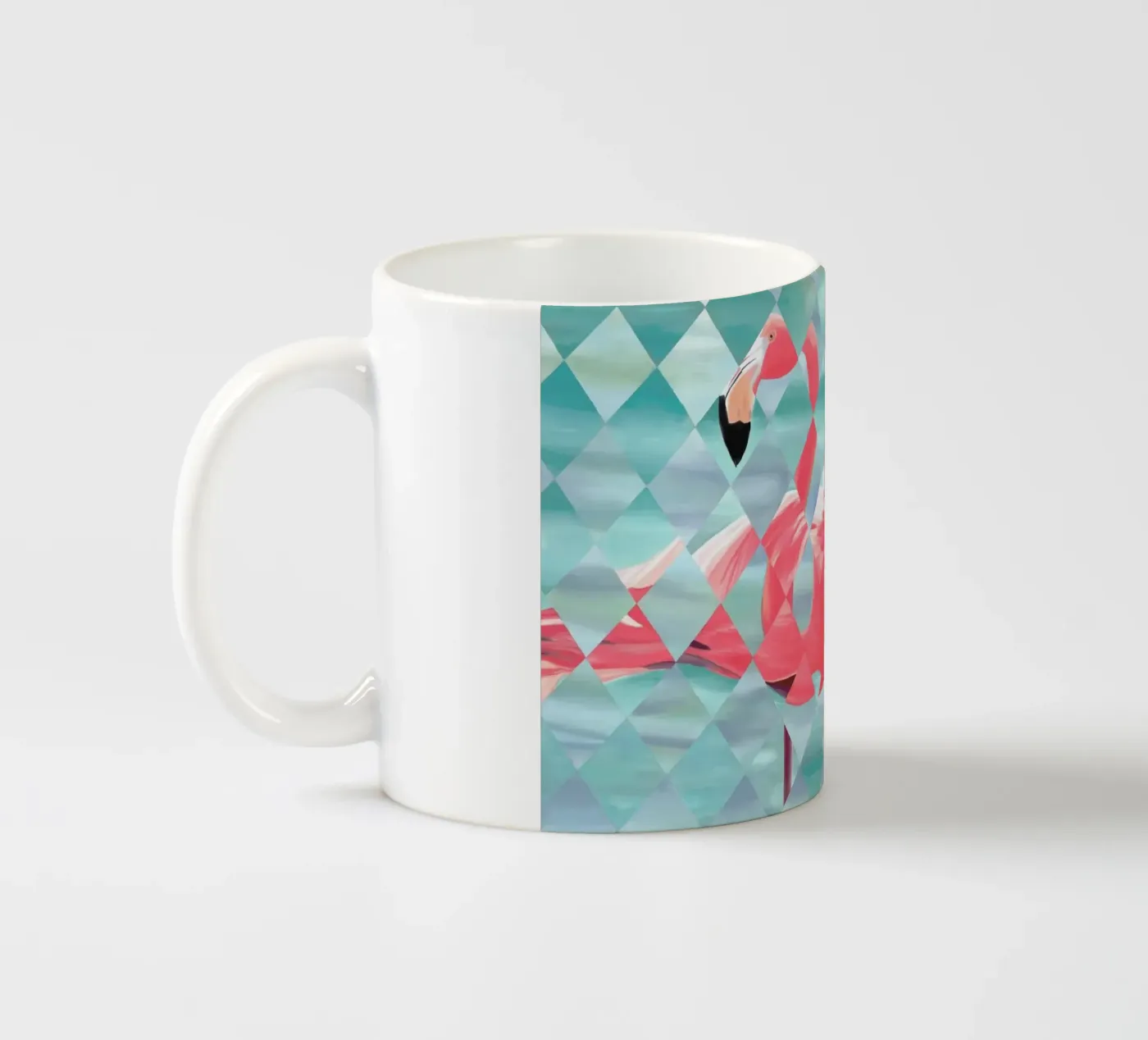 Flamingo ceramic mug by Allison Chaplin