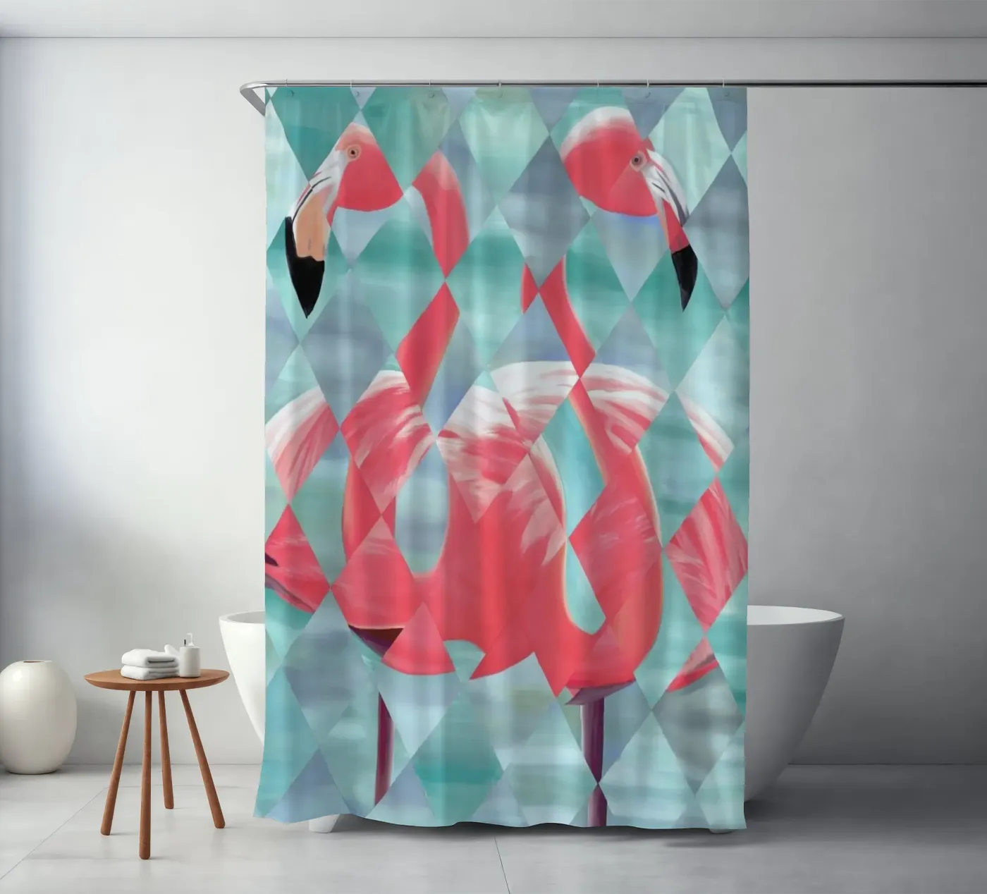 Flamingo Duschvorhang von Allison Chaplin