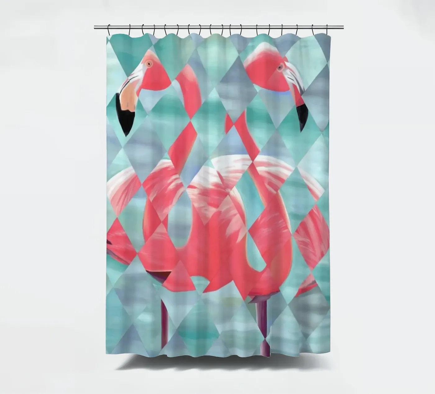 Flamingo Duschvorhang von Allison Chaplin