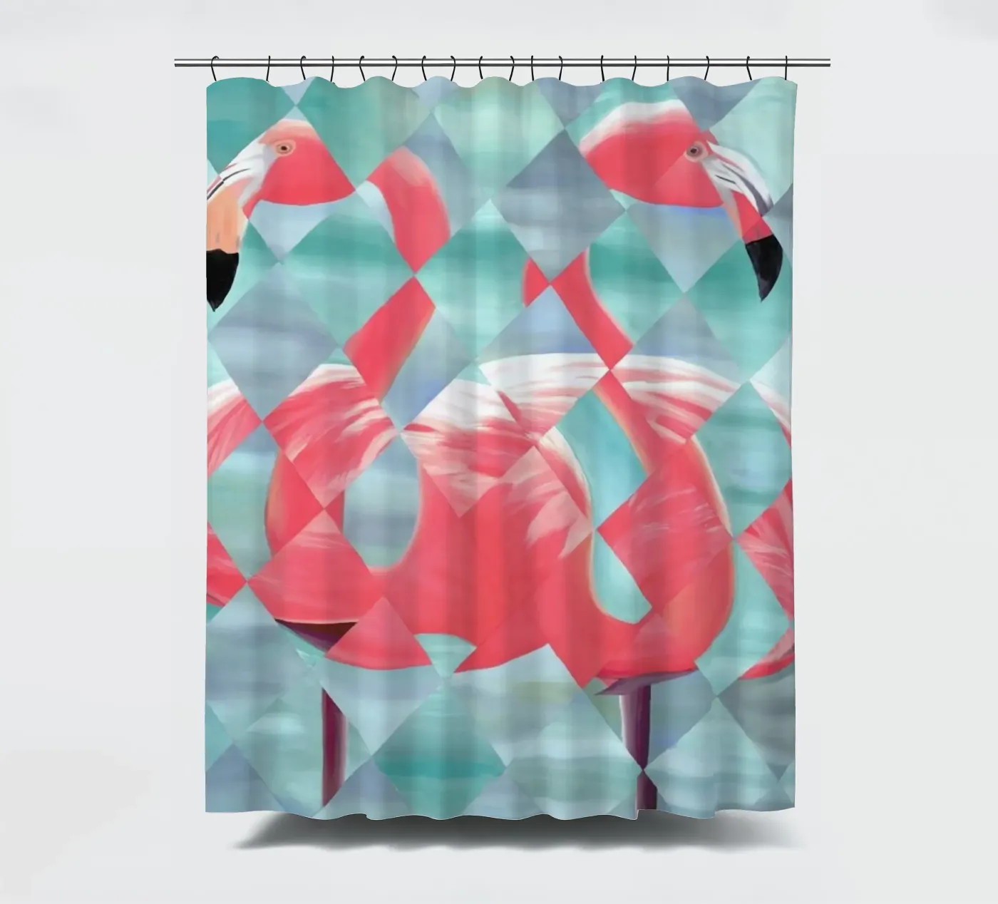 Flamingo Duschvorhang von Allison Chaplin