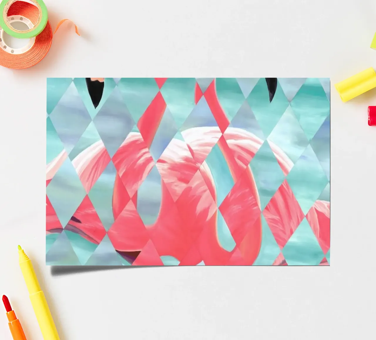 Flamingo sticker sheet by Allison Chaplin