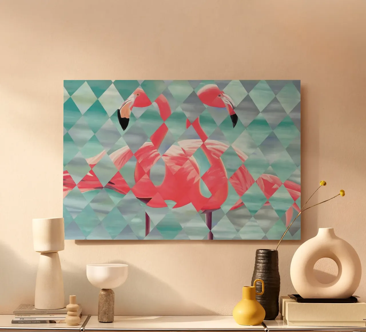 Flamingo alluminio dibond da Allison Chaplin