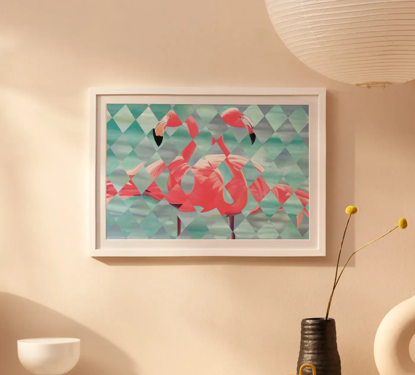 Flamingo poster van Allison Chaplin