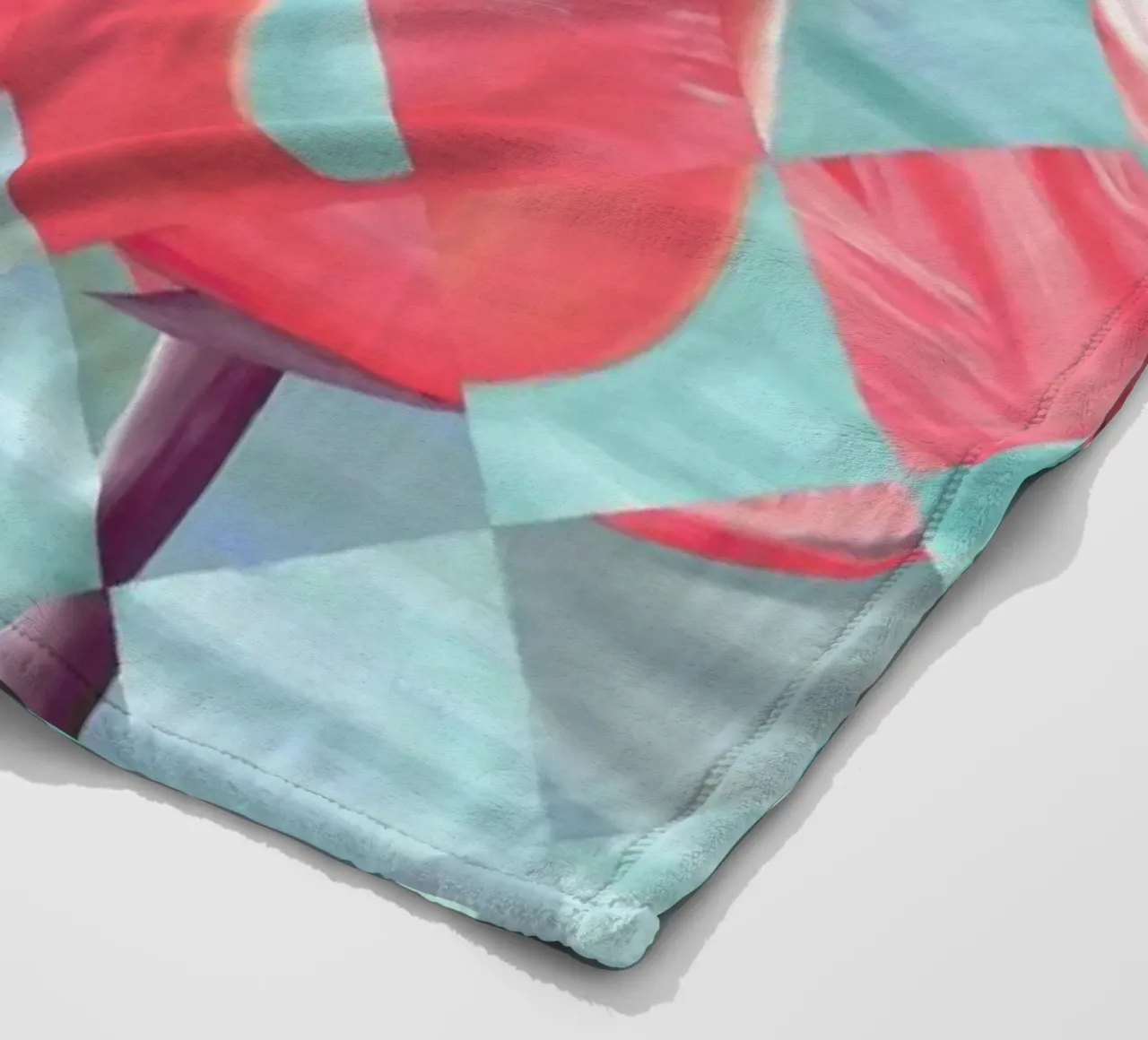 Flamingo fleece blanket by Allison Chaplin