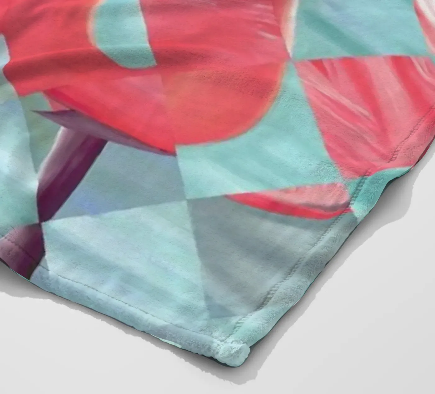 Flamingo fleece blanket by Allison Chaplin