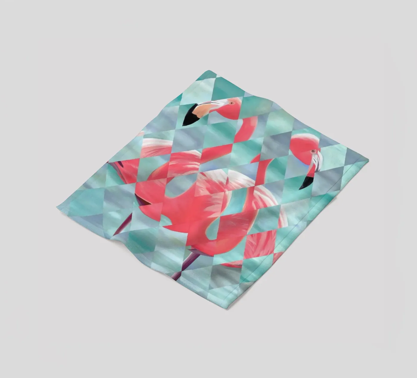 Flamingo fleece blanket by Allison Chaplin