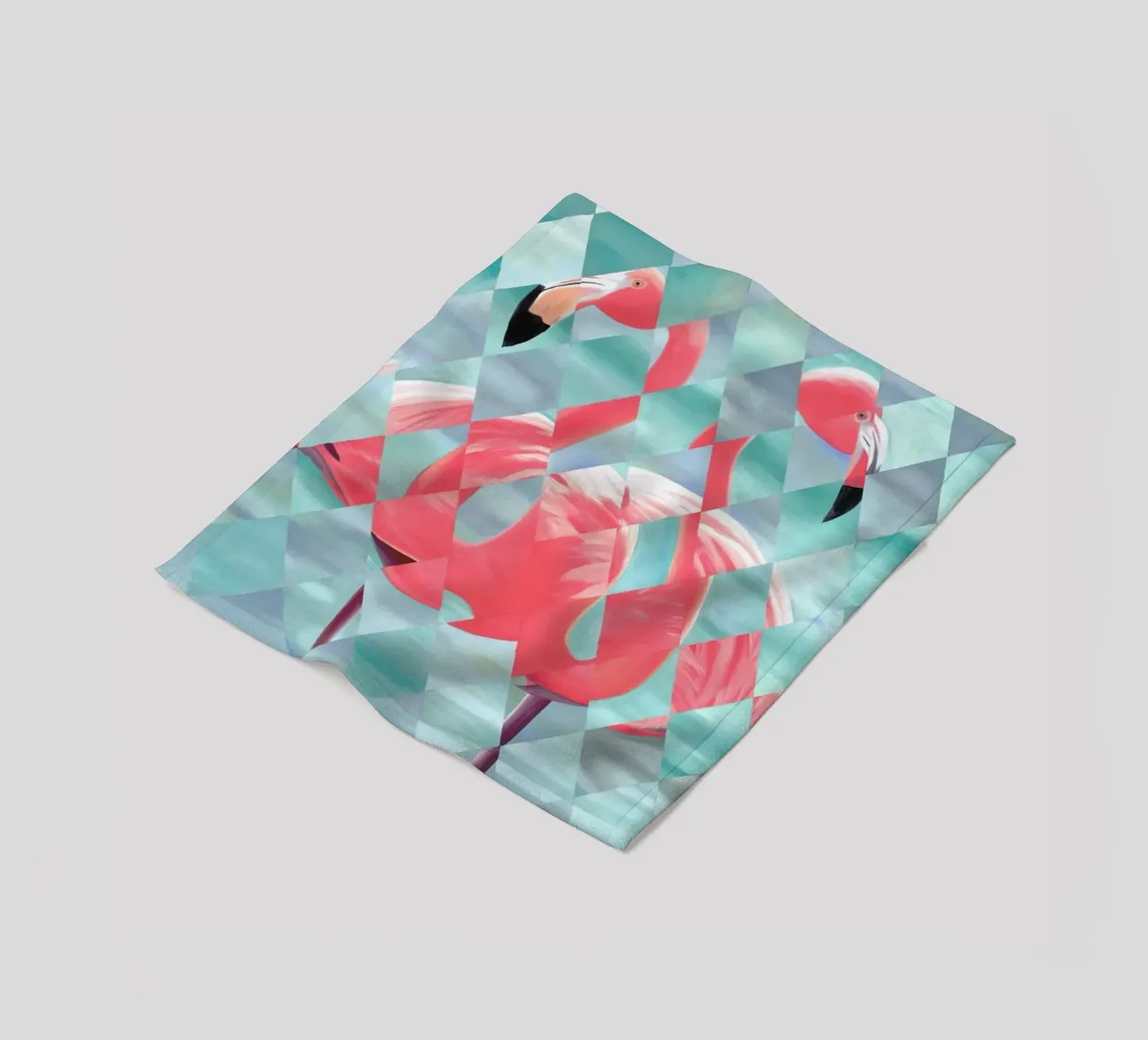 Flamingo fleece blanket by Allison Chaplin