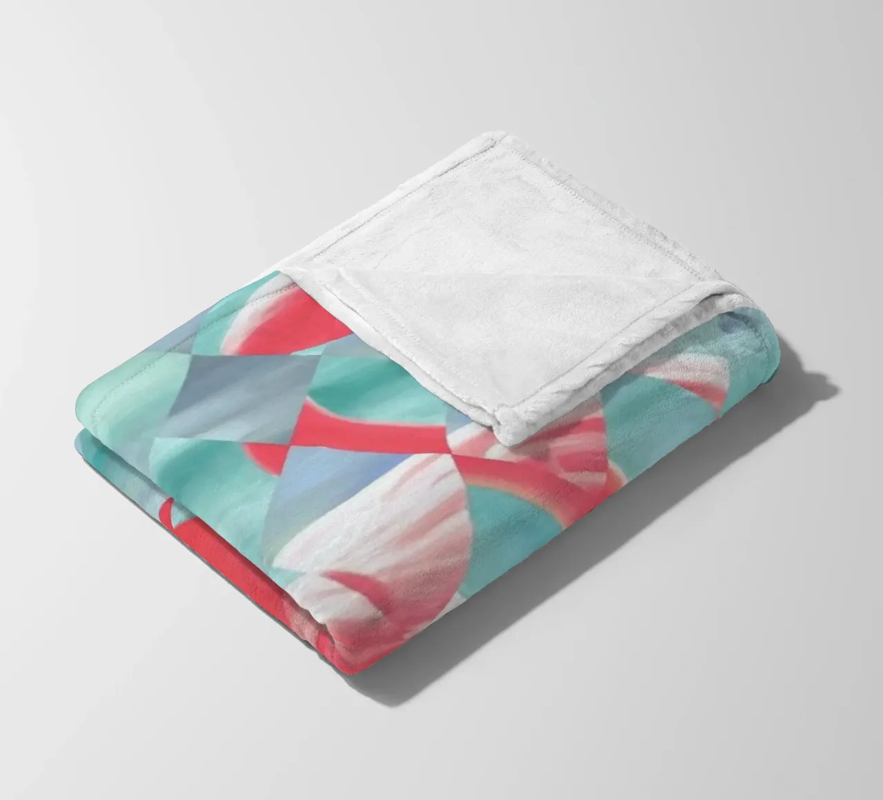 Flamingo fleece blanket by Allison Chaplin