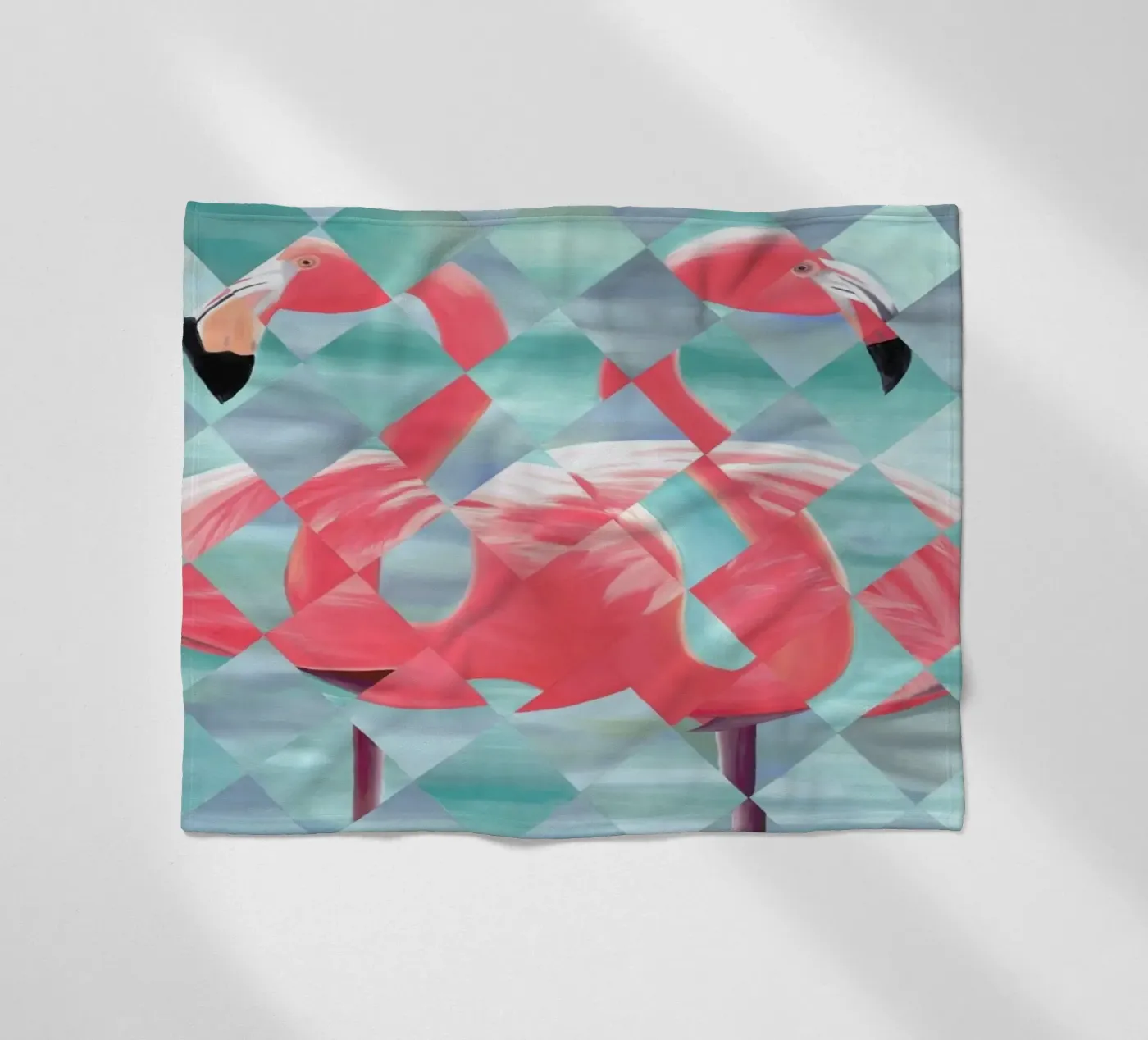 Flamingo fleecedeken van Allison Chaplin