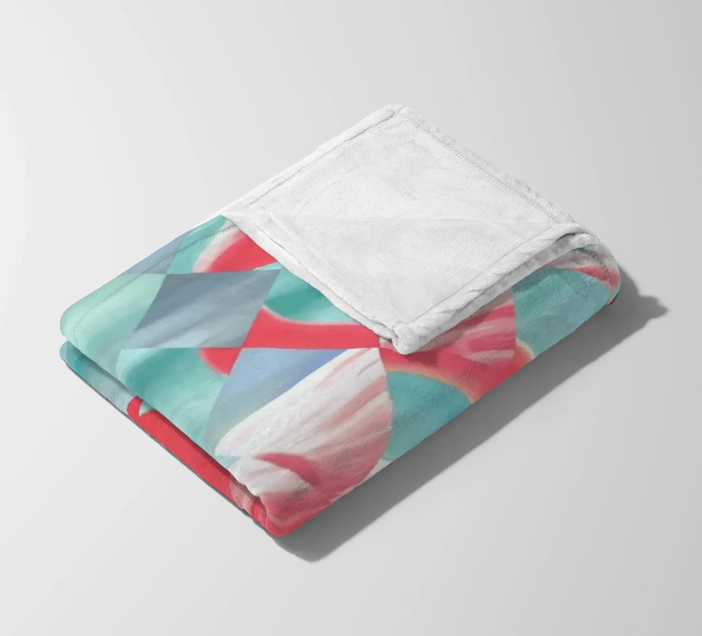 Flamingo fleece blanket by Allison Chaplin