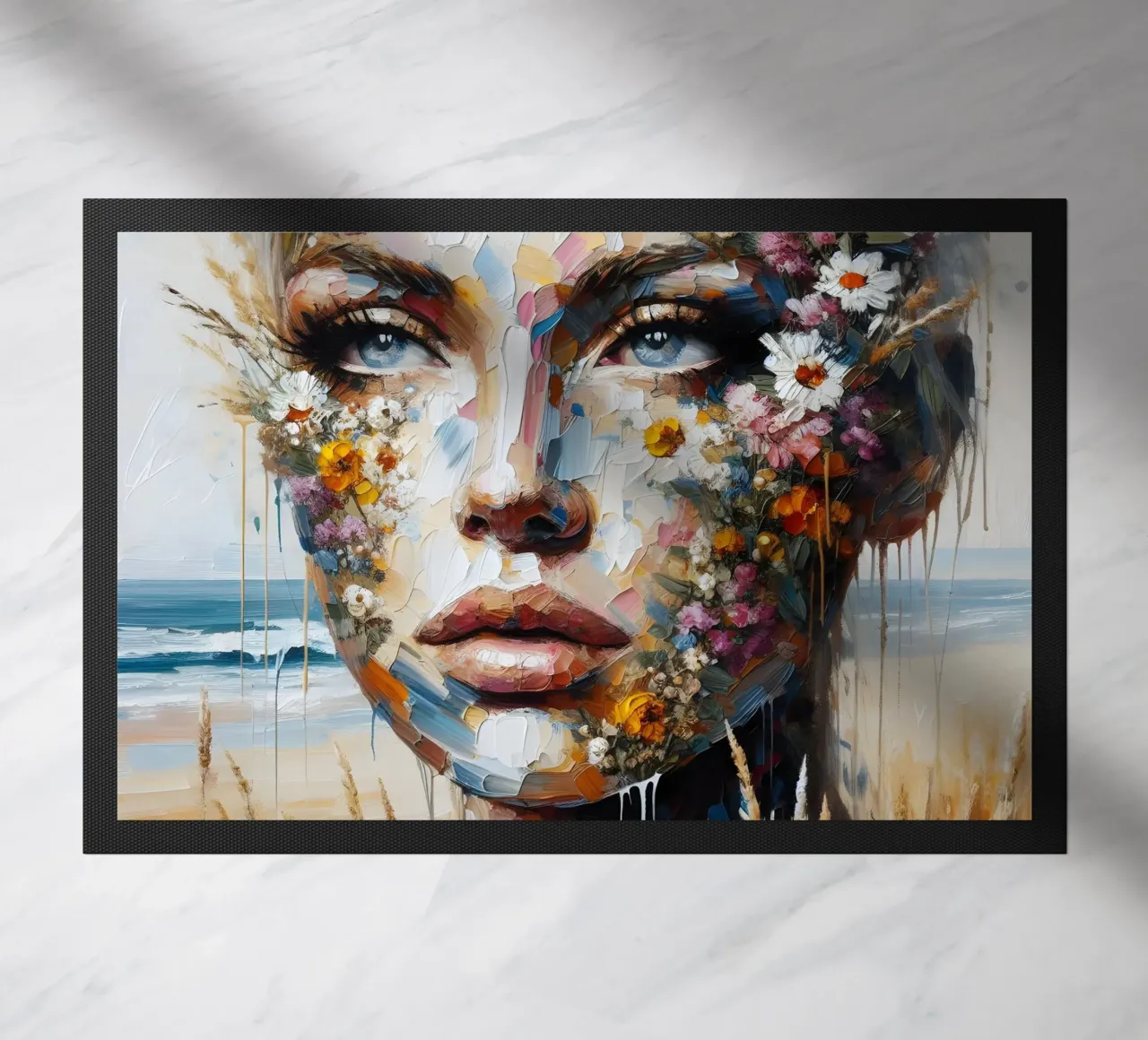 FIORI DI CAMPO SULLA SPIAGGIA PITTURA zerbino da ARTOMATIC