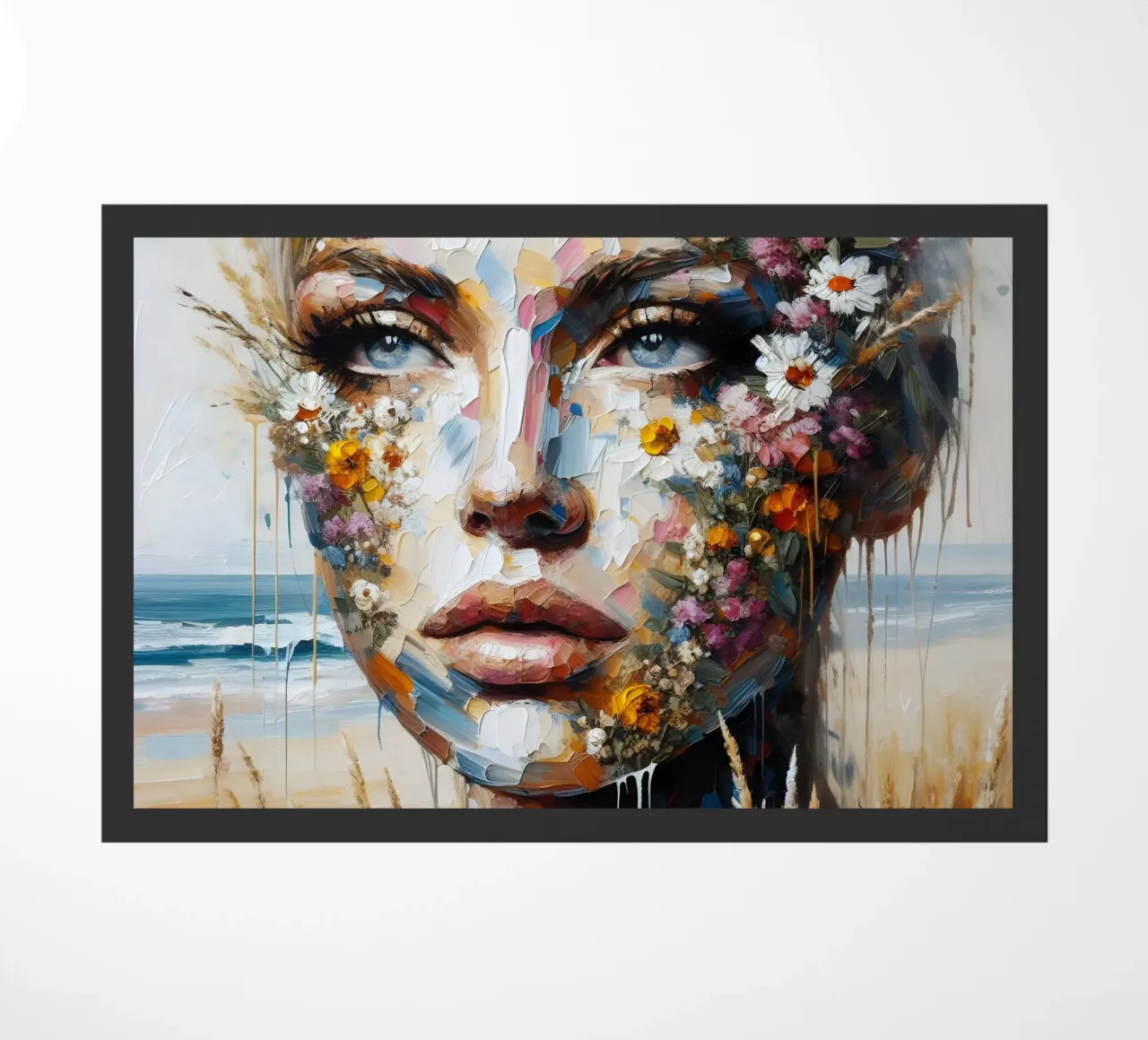 FIORI DI CAMPO SULLA SPIAGGIA PITTURA zerbino da ARTOMATIC