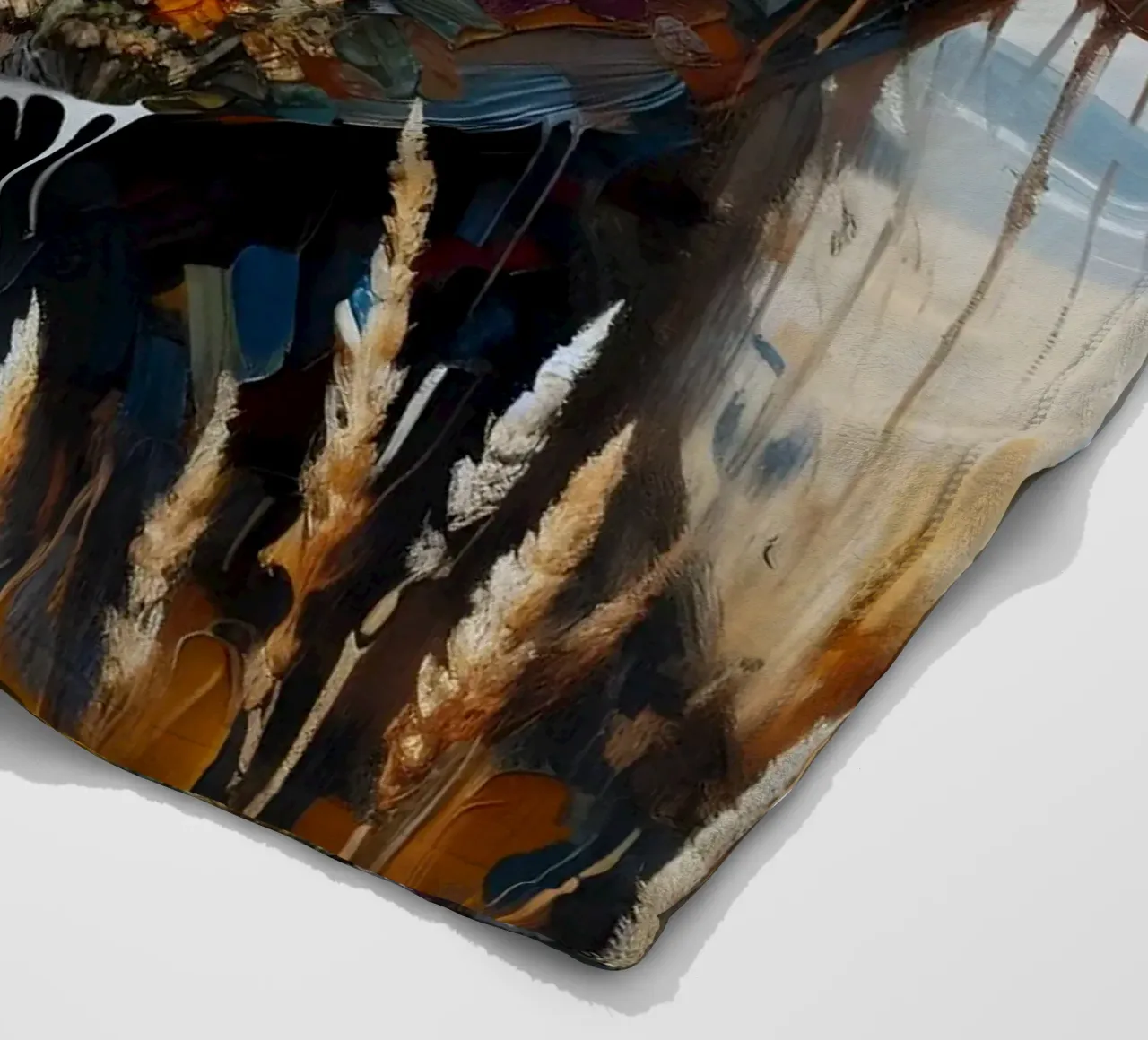 FIORI DI CAMPO SULLA SPIAGGIA PITTURA coperta in pile da ARTOMATIC