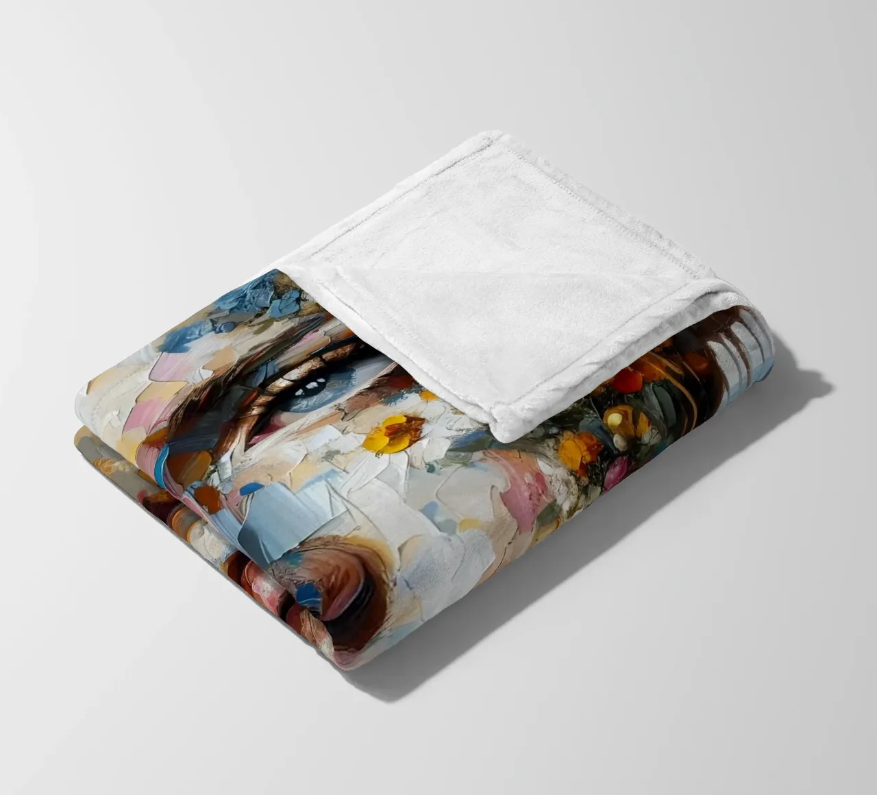 FIORI DI CAMPO SULLA SPIAGGIA PITTURA coperta in pile da ARTOMATIC