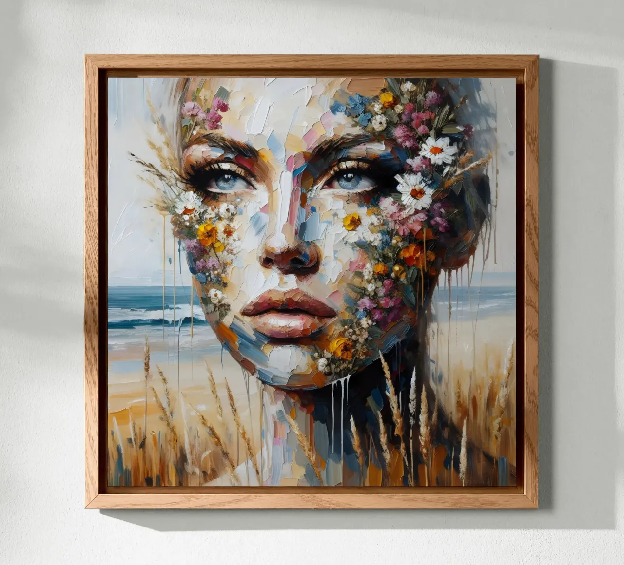WILDBLUMEN AM STRAND GEMÄLDE Forex-Platte von ARTOMATIC