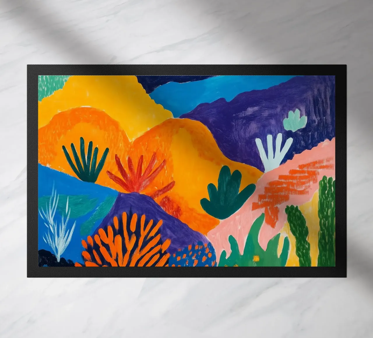 Il Monte Teide ispirato da Matisse zerbino da studiofox
