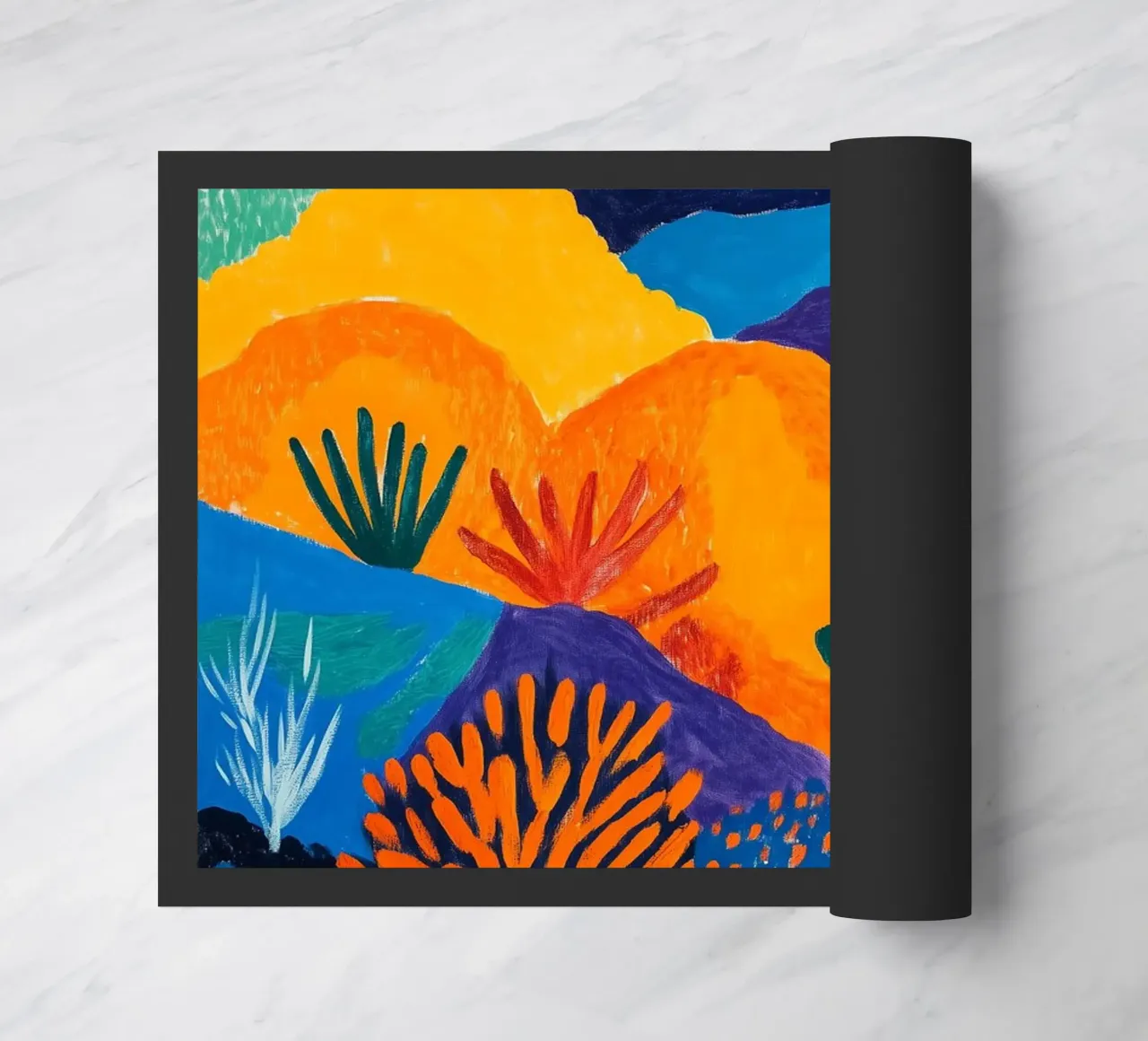 Il Monte Teide ispirato da Matisse zerbino da studiofox