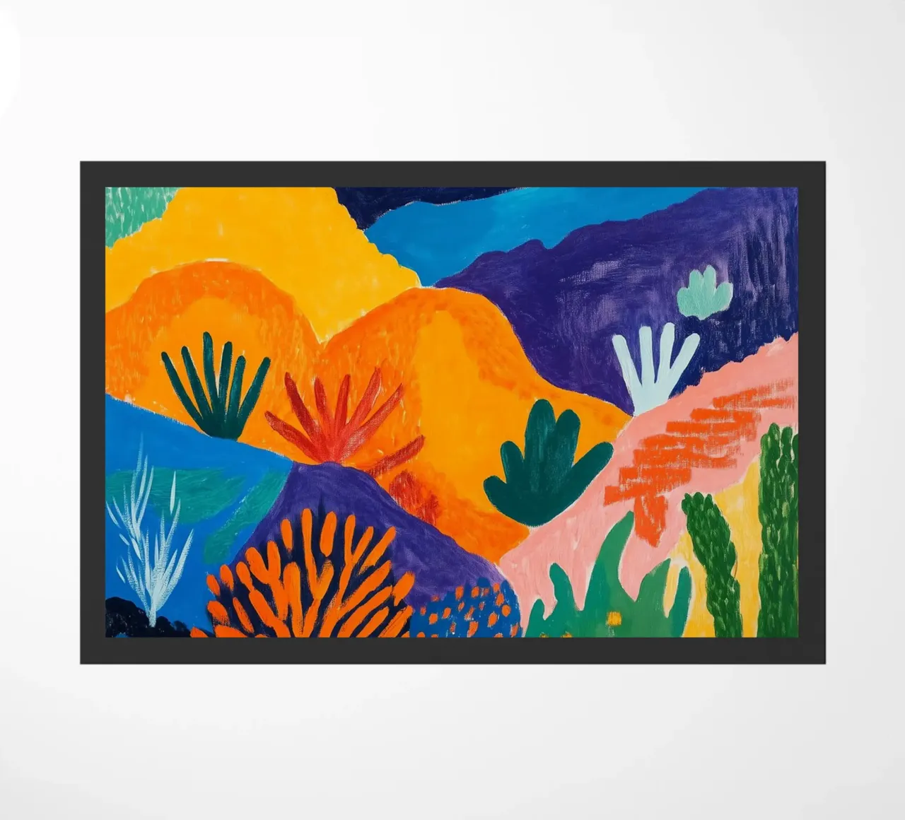 Il Monte Teide ispirato da Matisse zerbino da studiofox