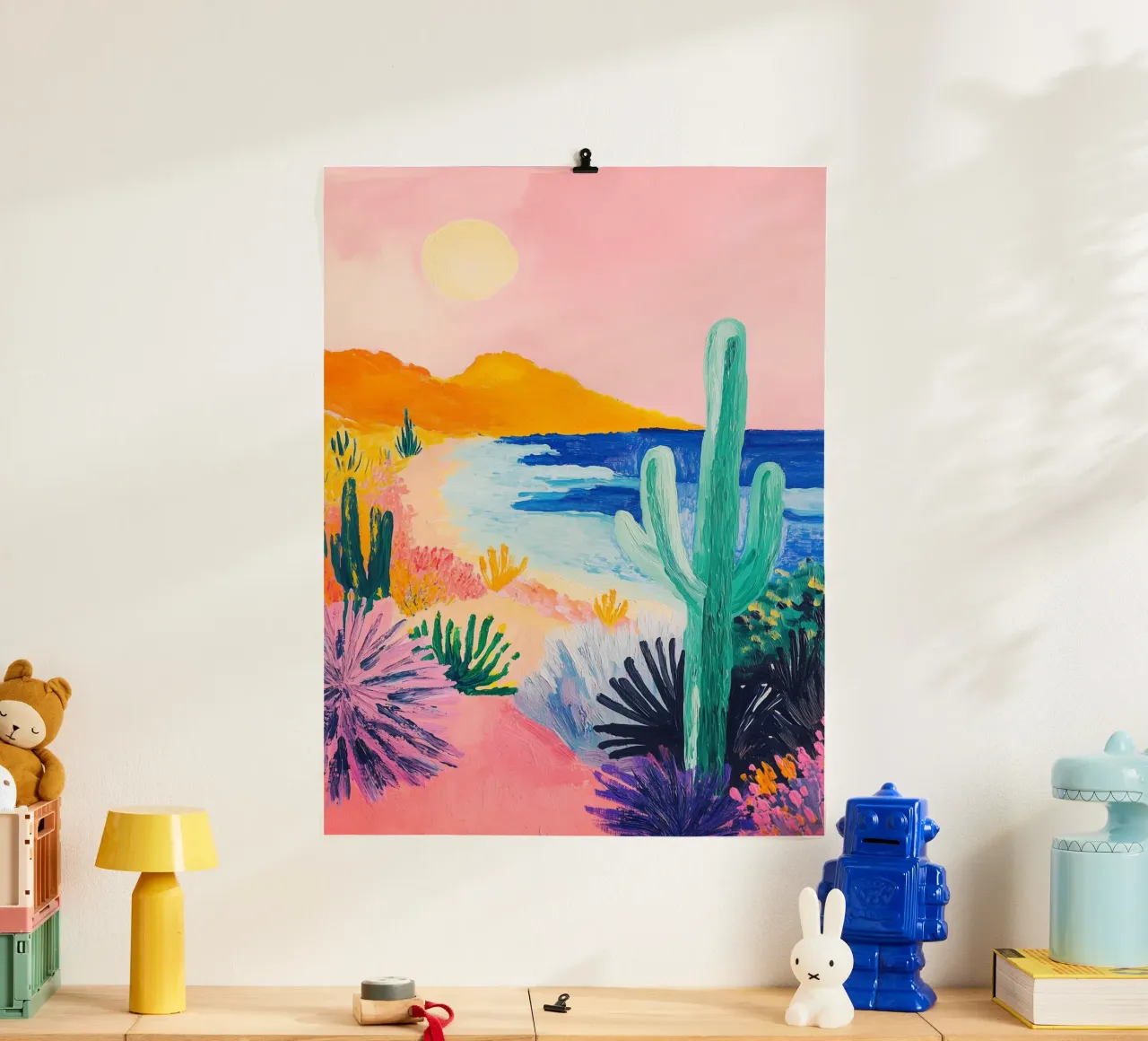 Mexican Coastal Desert Baja California poster with plastic frame by studiofox