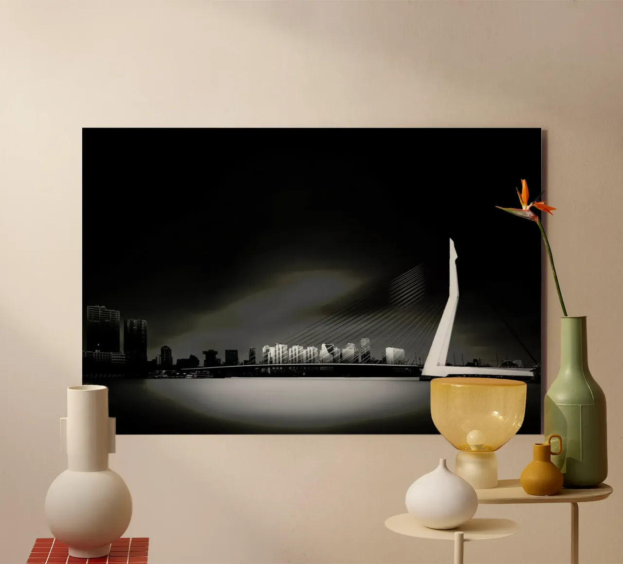 Erasmus Bridge - Denis alluminio dibond da Pictufy