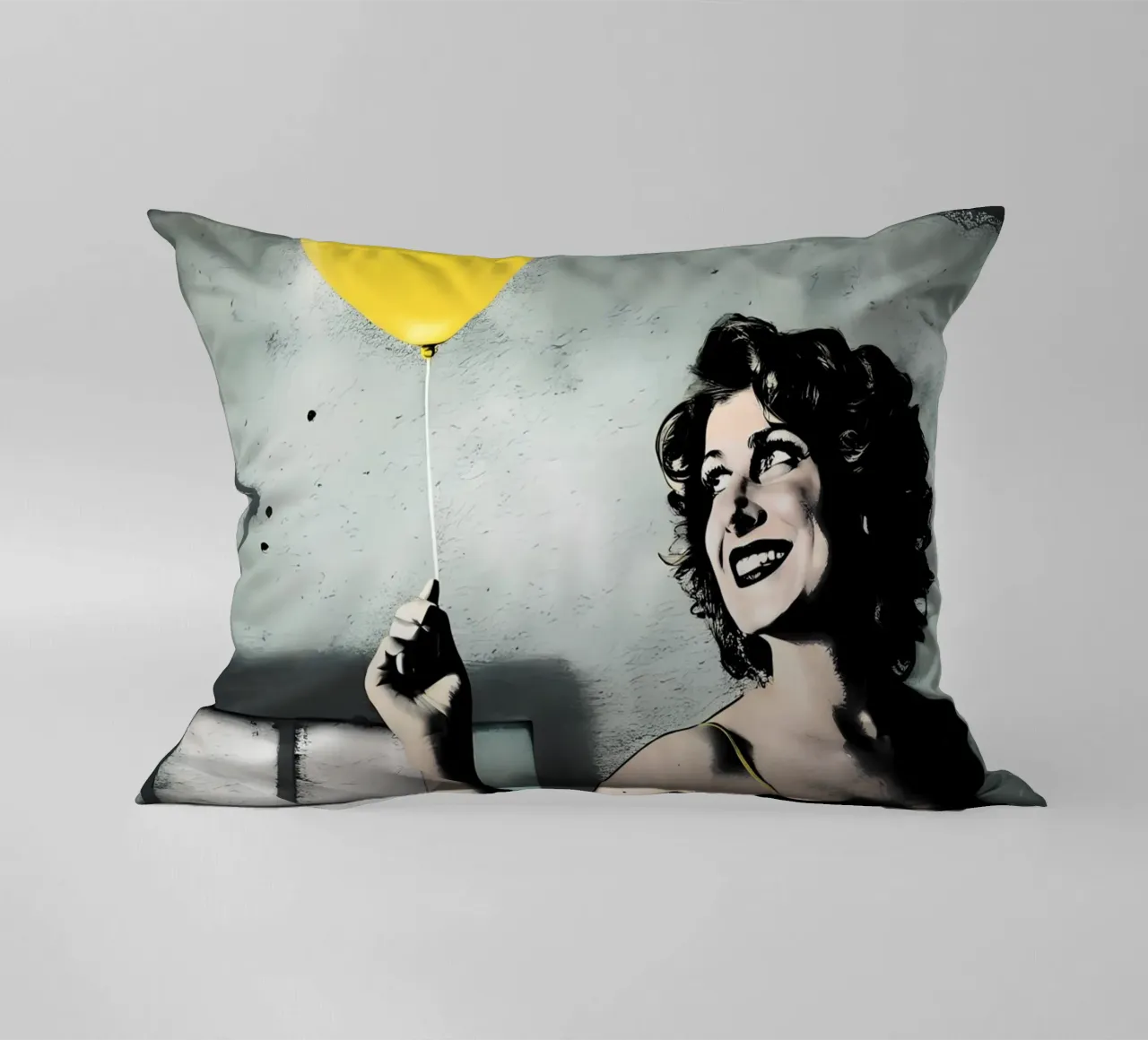 Il palloncino giallo cuscino da Jester Krew Art