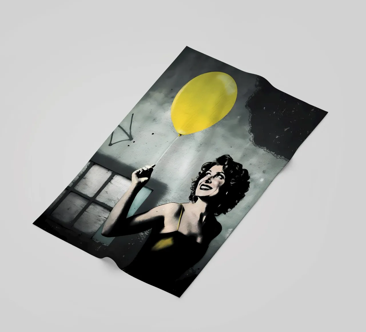Il palloncino giallo telo mare da Jester Krew Art