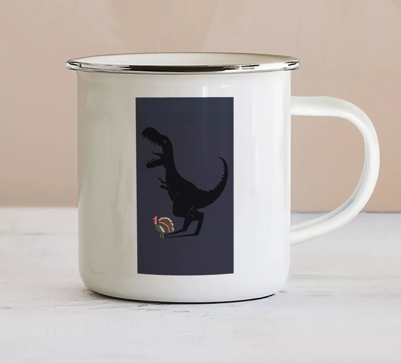 Evolution Sucks enamel mug by DinoMike