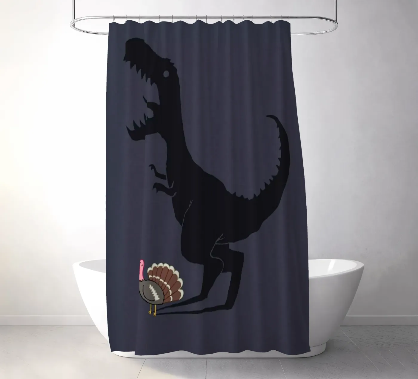 Evolution Sucks Duschvorhang von DinoMike