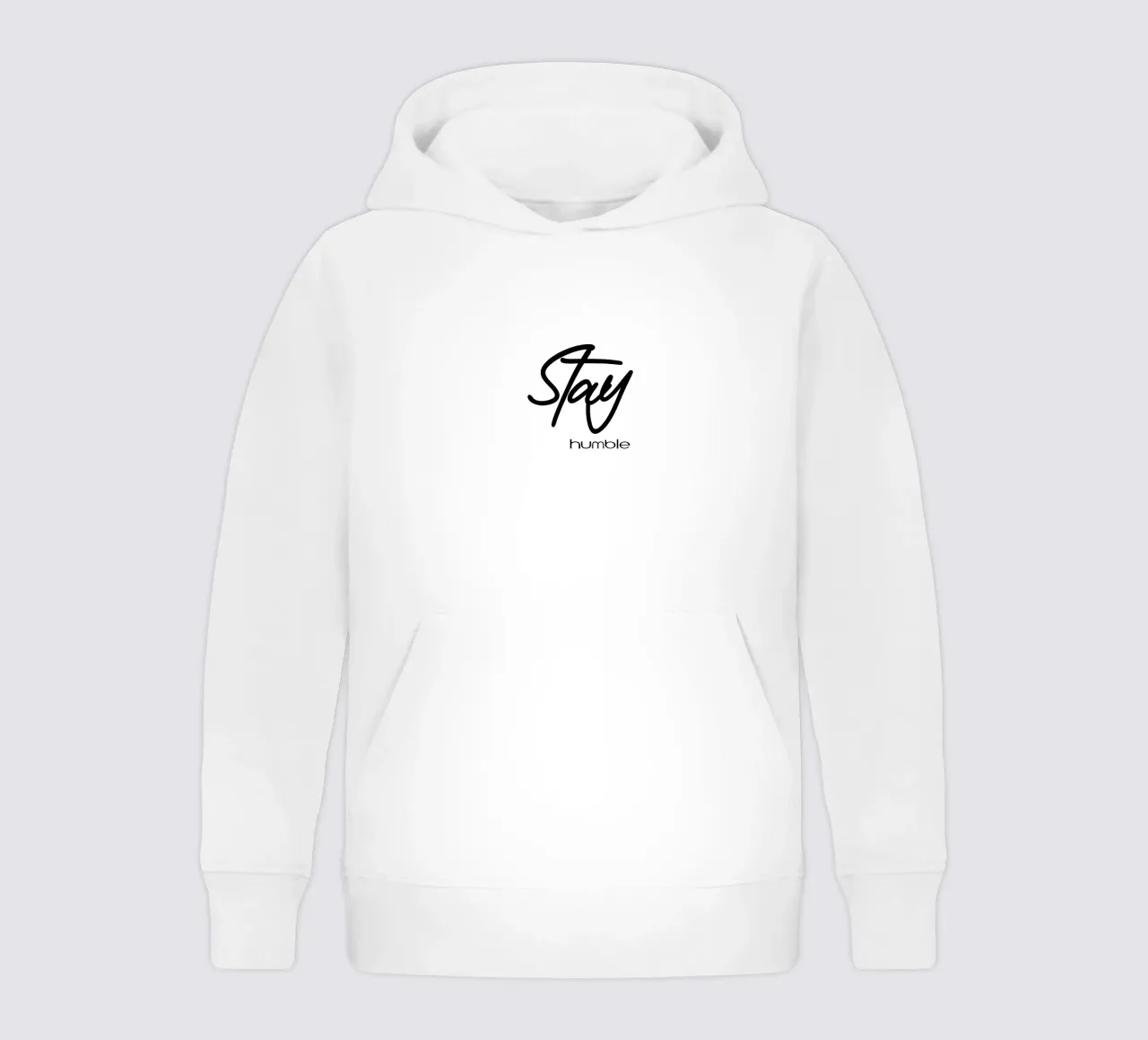 Stay Humble Simple Typography Kinder Hoodie von YV TYPOGRAPHY