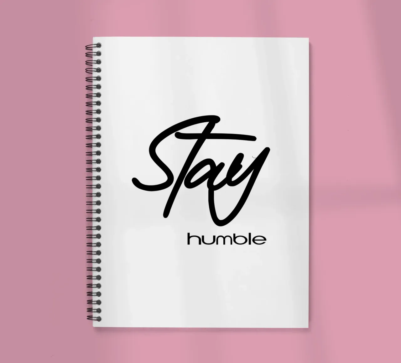 Stay Humble Simple Typography spiral notebook by YV TYPOGRAPHY